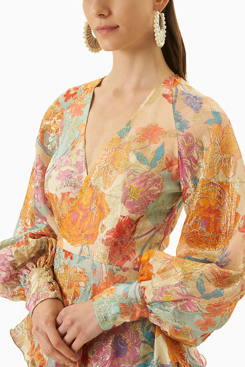 Multi Ochre Layered Dress