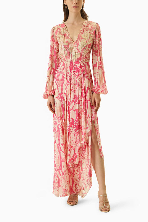 Multi Pink High Low Dress