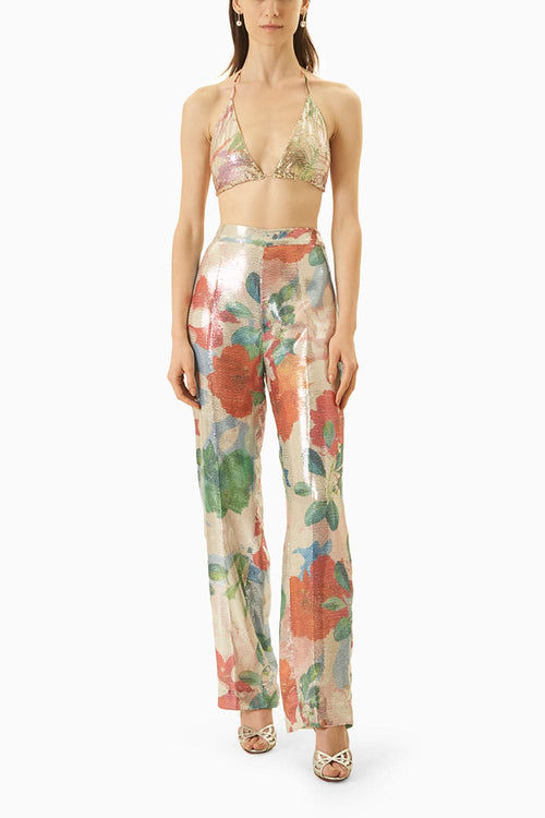 Multi Green  Bustier And Pants