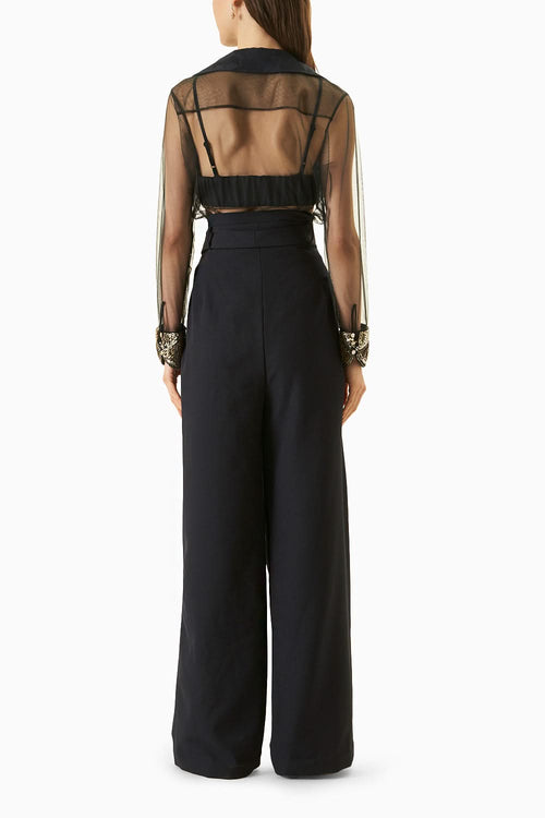 Navy Blue Ava Bodysuit With Trouser