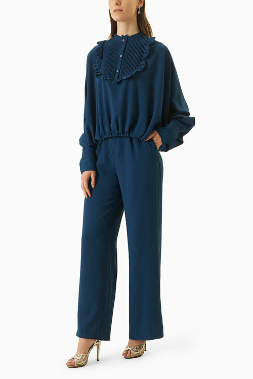 Teal Pyro Top With Trouser