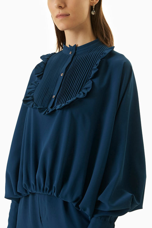 Teal Pyro Top With Trouser