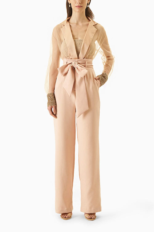 Blush Ignite Bodysuit With Trouser