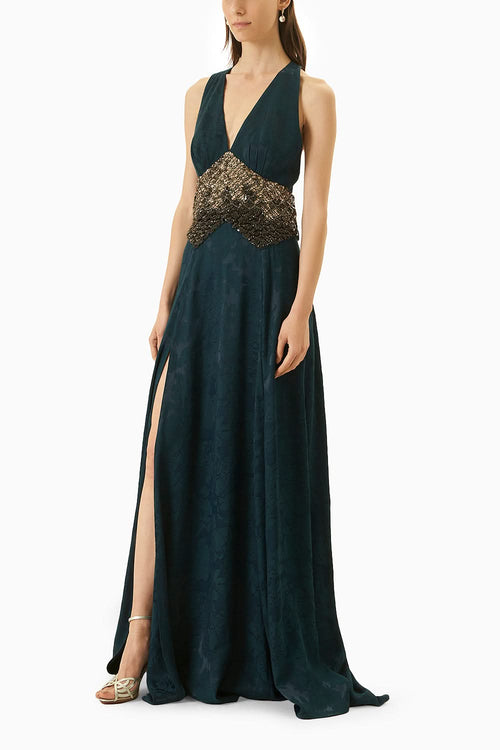 Teal Swerve Dress