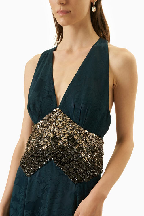 Teal Swerve Dress