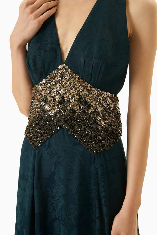 Teal Swerve Dress