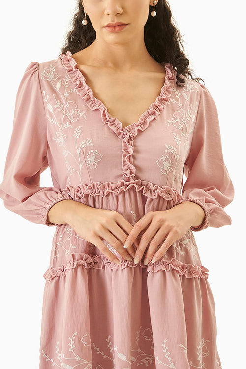 Pink Perfect Day V-Neck Dress