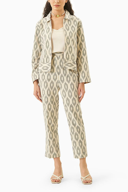 Grey Ikat Bomber Co-ord Set