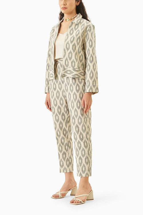 Grey Ikat Bomber Co-ord Set