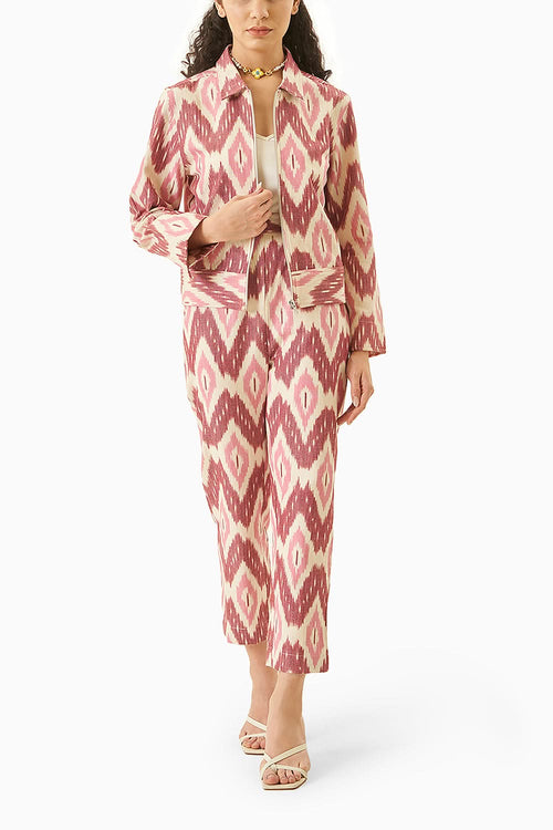 Pink Ikat Bomber Co-ord Set