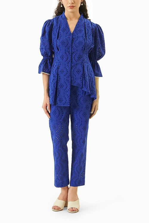 Blue Juliet Sleeve Co-ord Set