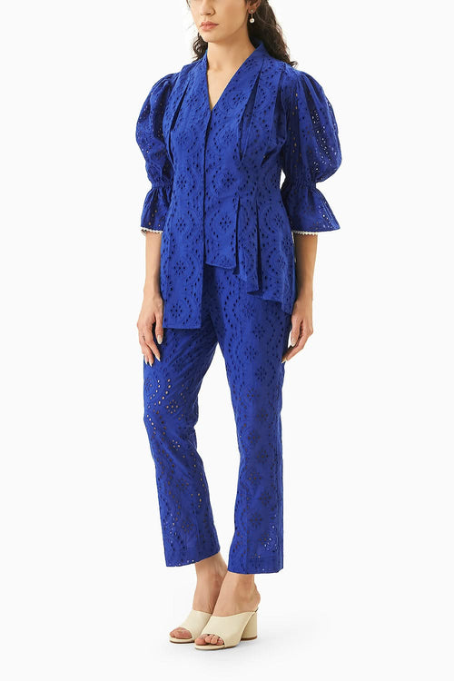 Blue Juliet Sleeve Co-ord Set