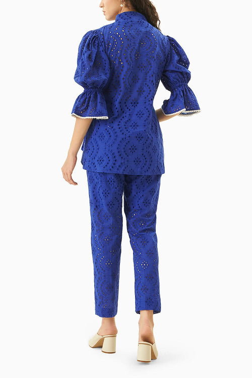Blue Juliet Sleeve Co-ord Set