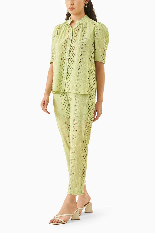 Green Dainty Delilah Co-ord Set