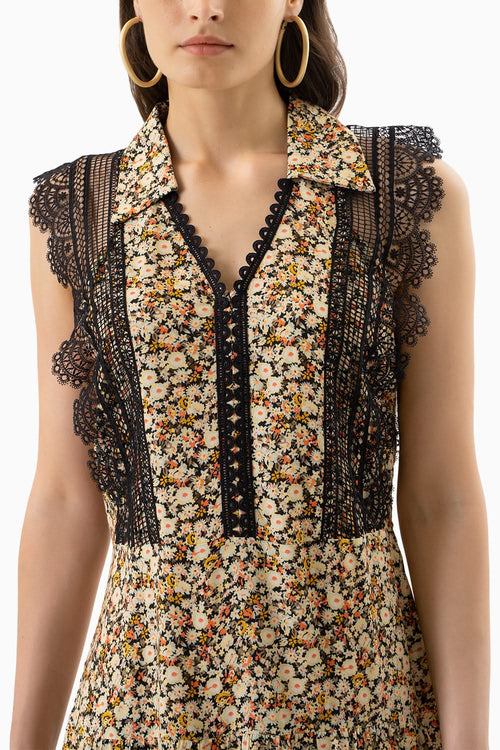 Black Lacey Maze Dress
