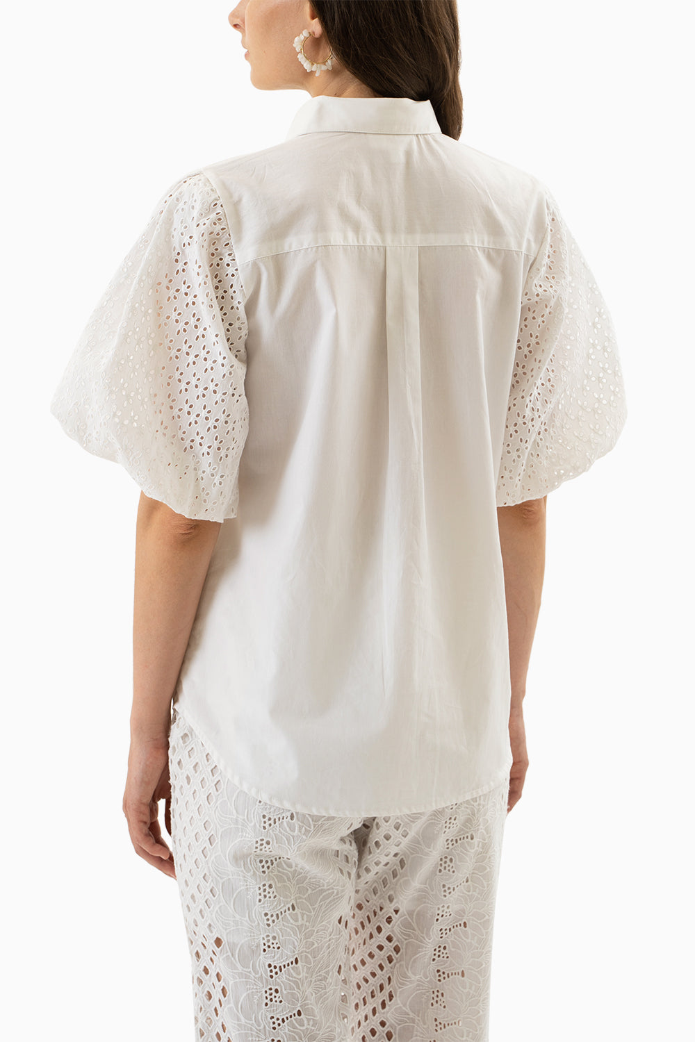 White All In Sleeves Shirt