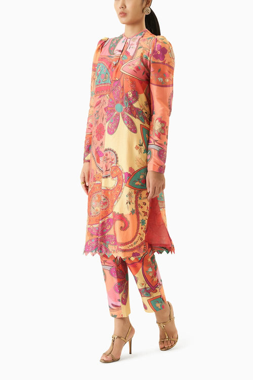 Multicoloured Kurta With Pants