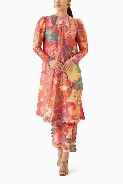 Multicoloured Kurta With Pants