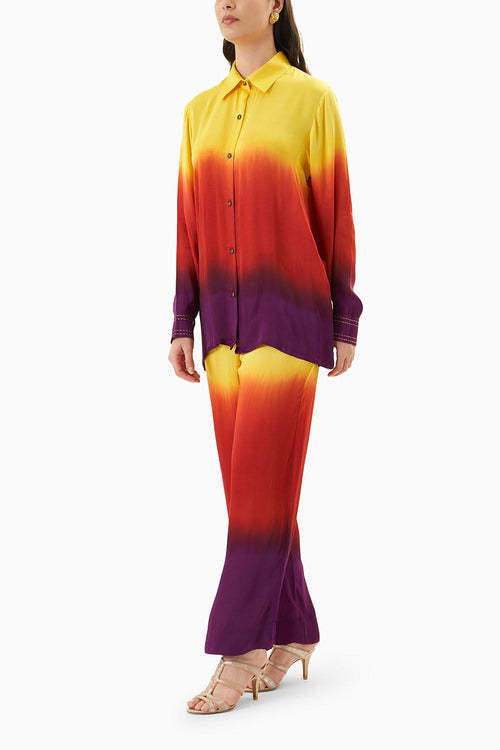OmbrÃƒÂ© Sunrise Tie Dye Shirt & Trousers