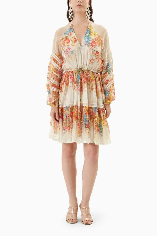 Off-White Tie Up Short Dress