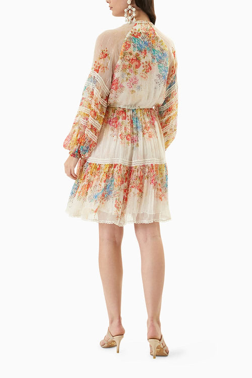 Off-White Tie Up Short Dress