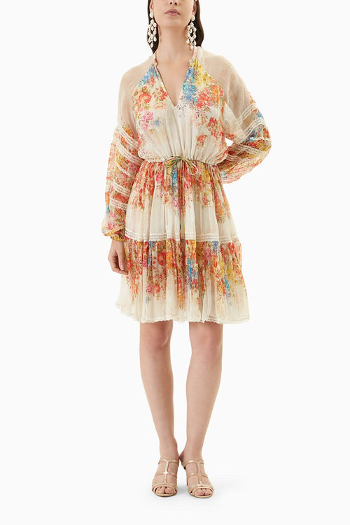 Off-White Tie Up Short Dress