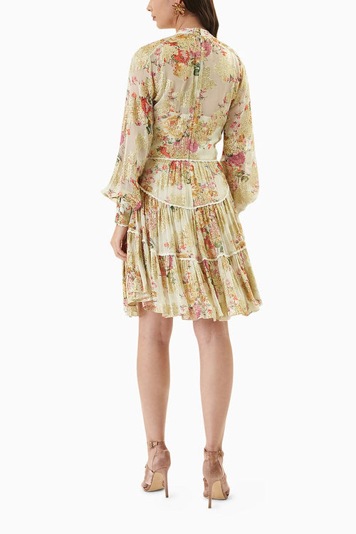 Off-White Printed Georgette Midi
