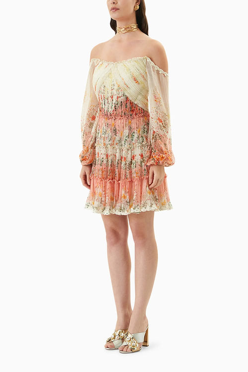 Off White & Off Shoulder Short dress