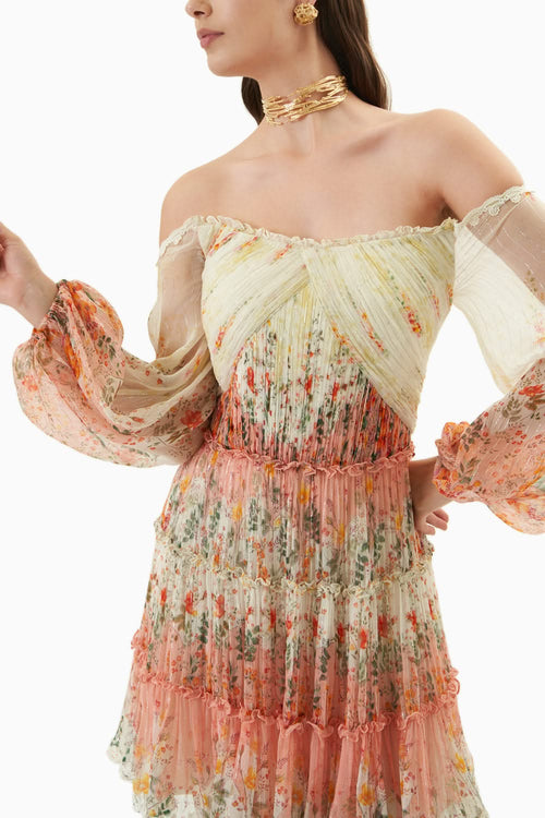 Off White & Off Shoulder Short dress