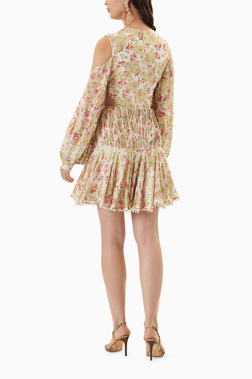 Pink Printed Short Dress