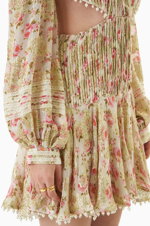 Pink Printed Short Dress