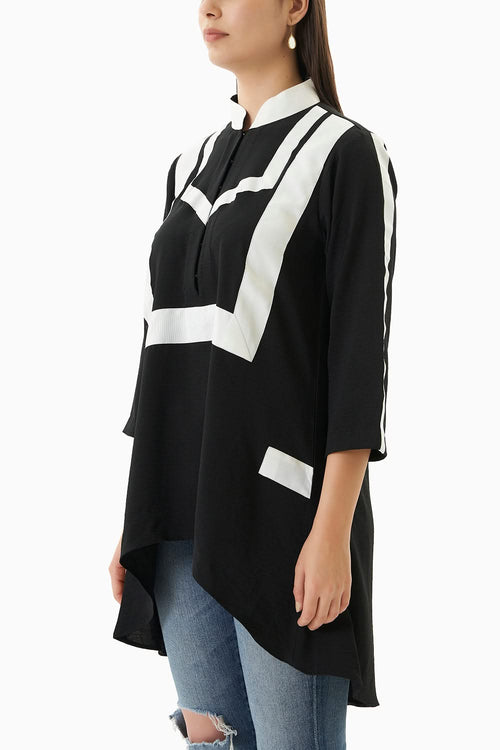 Black Asymmetrical Tunic