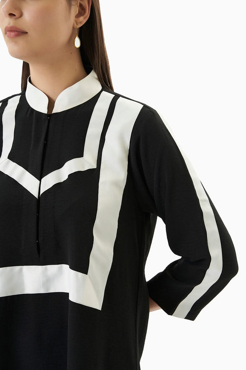 Black Asymmetrical Tunic