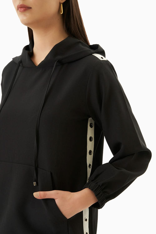 Black Tracksuit with Rivet Tape