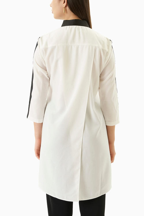 Off-White Asymmetrical Top