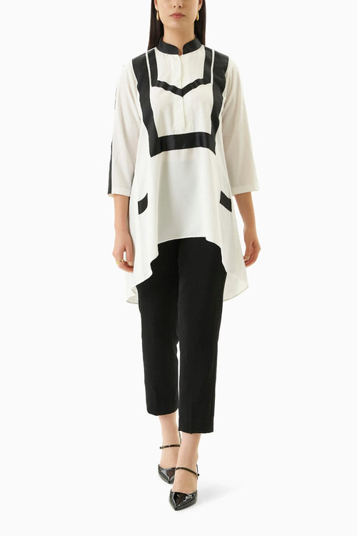 Off-White Asymmetrical Top