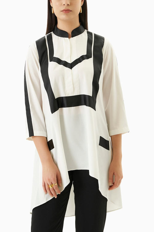 Off-White Asymmetrical Top