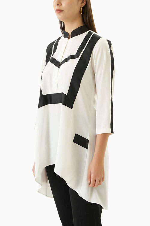Off-White Asymmetrical Top