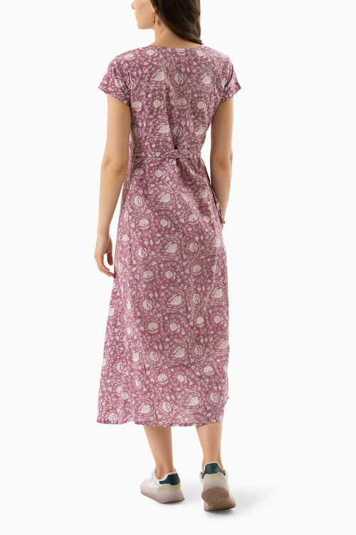 Purple Sirmaur Wrap Dress