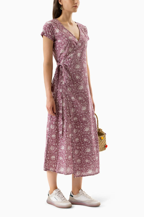 Purple Sirmaur Wrap Dress
