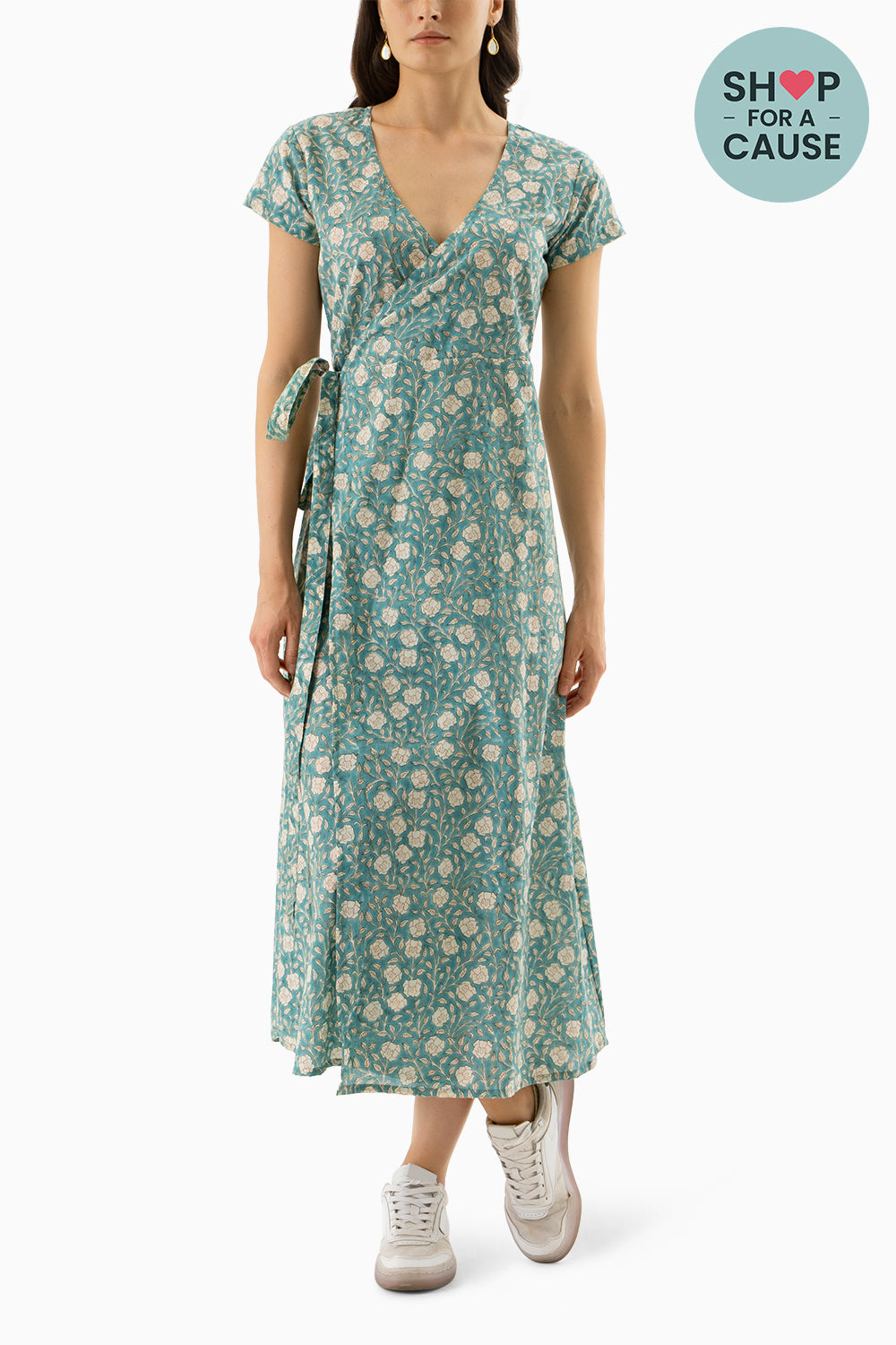 Turquoise Sirmaur Wrap Dress