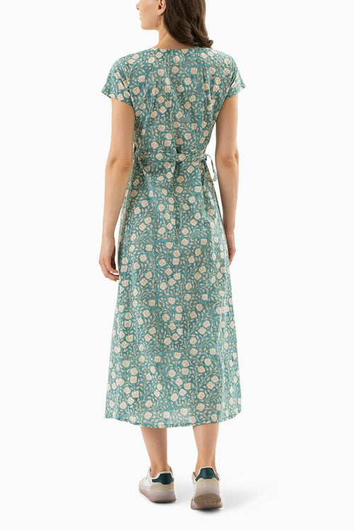 Turquoise Sirmaur Wrap Dress