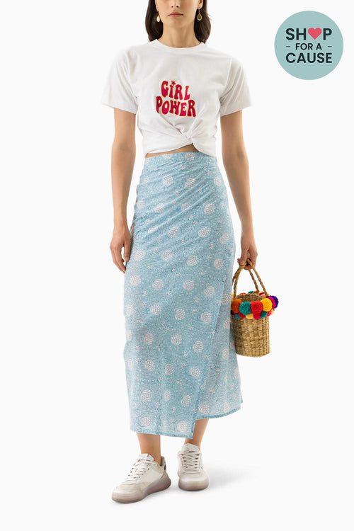 The Blue Jaipur Wrap Skirt