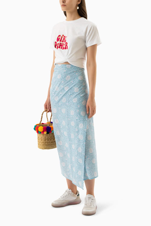 The Blue Jaipur Wrap Skirt