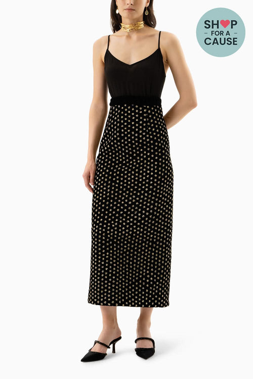 Black Hyderabad Skirt