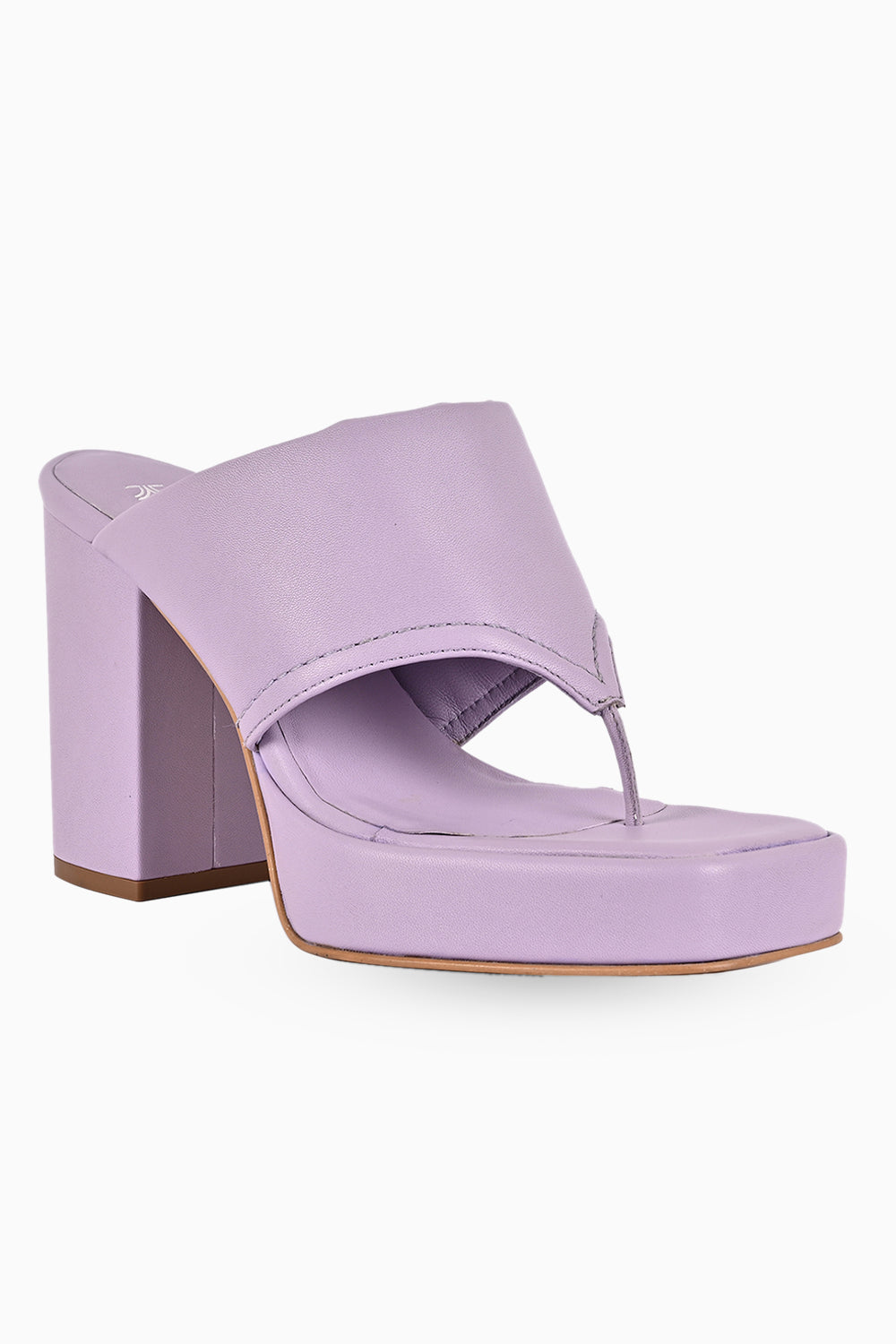 Francesca Lilac Leather Heels