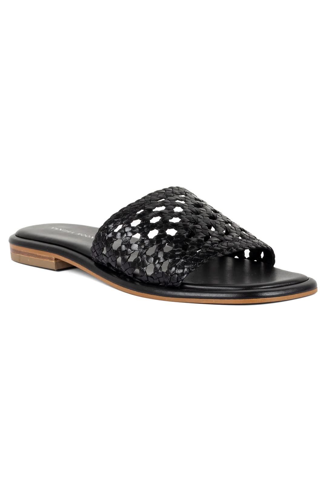 Black Barbara Woven Sliders