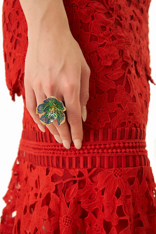 Blue Fiore Ring
