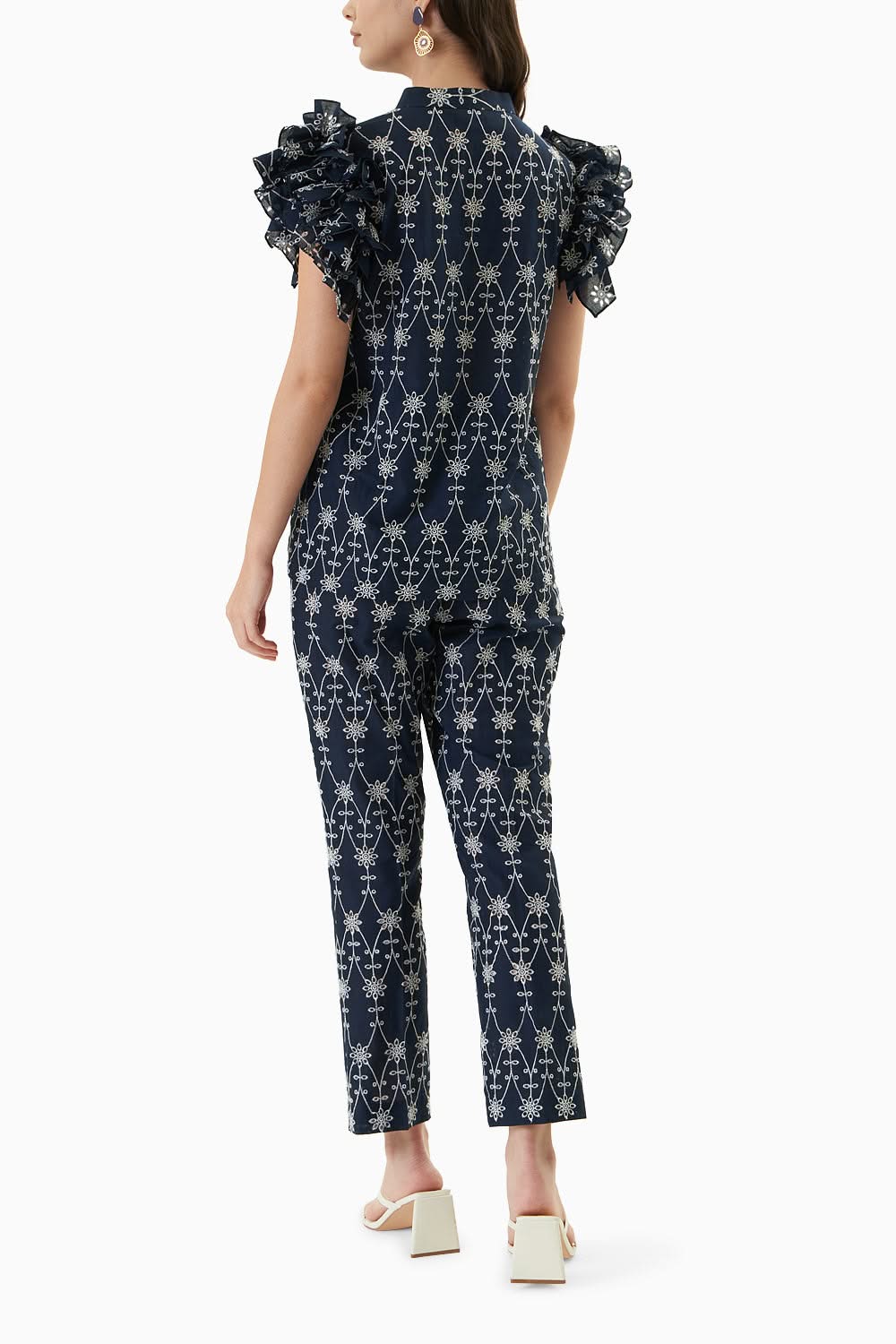 Blue Slay Play Embroidered Co-Ord Set