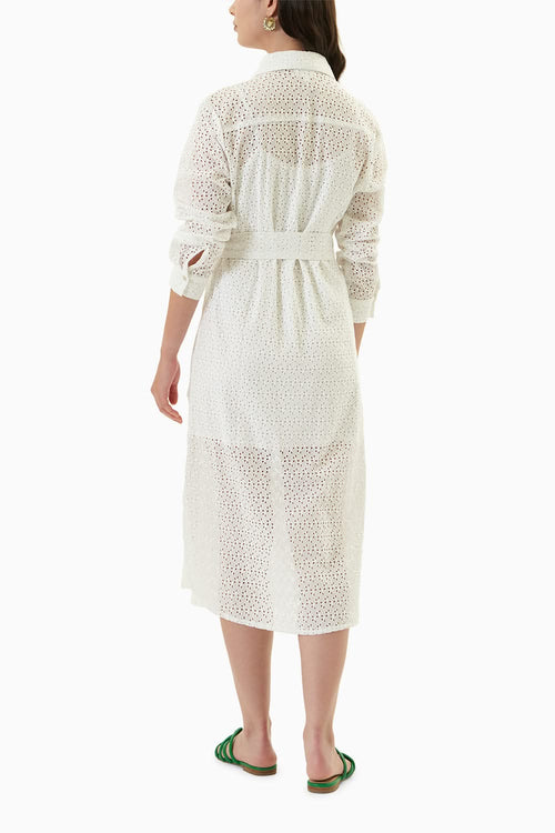 White Forever Classic Shirt Dress